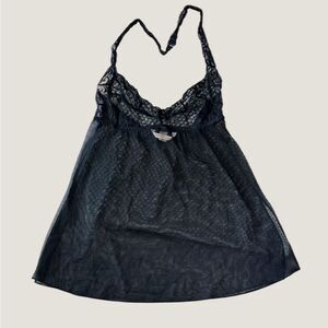 Victoria’s Secret Black Lace Halter Lingerie